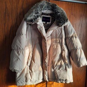 Betty Johnson Ivory Puffy Coat Women Size 3X Preloved